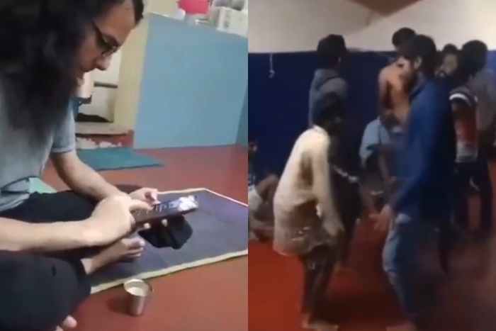 인도 벵갈루루 중앙 교도소 수감자들이 휴대전화를 사용하고, 술파티를 즐기는 모습. 사진=엑스(@Shehzad_Ind) 캡처